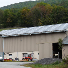 Installation solaire toiture agricole Savoie